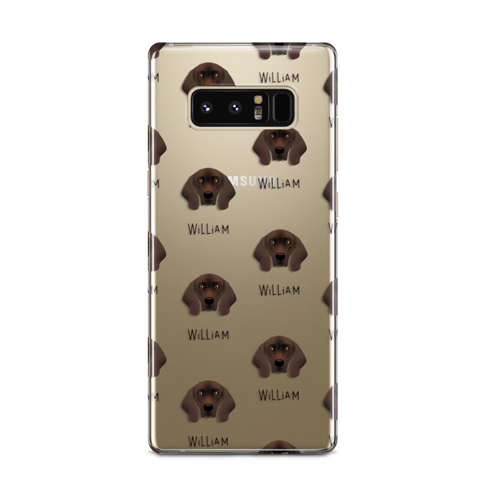 Bavarian Mountain Hound Icon with Name Samsung Galaxy Note 8 Case
