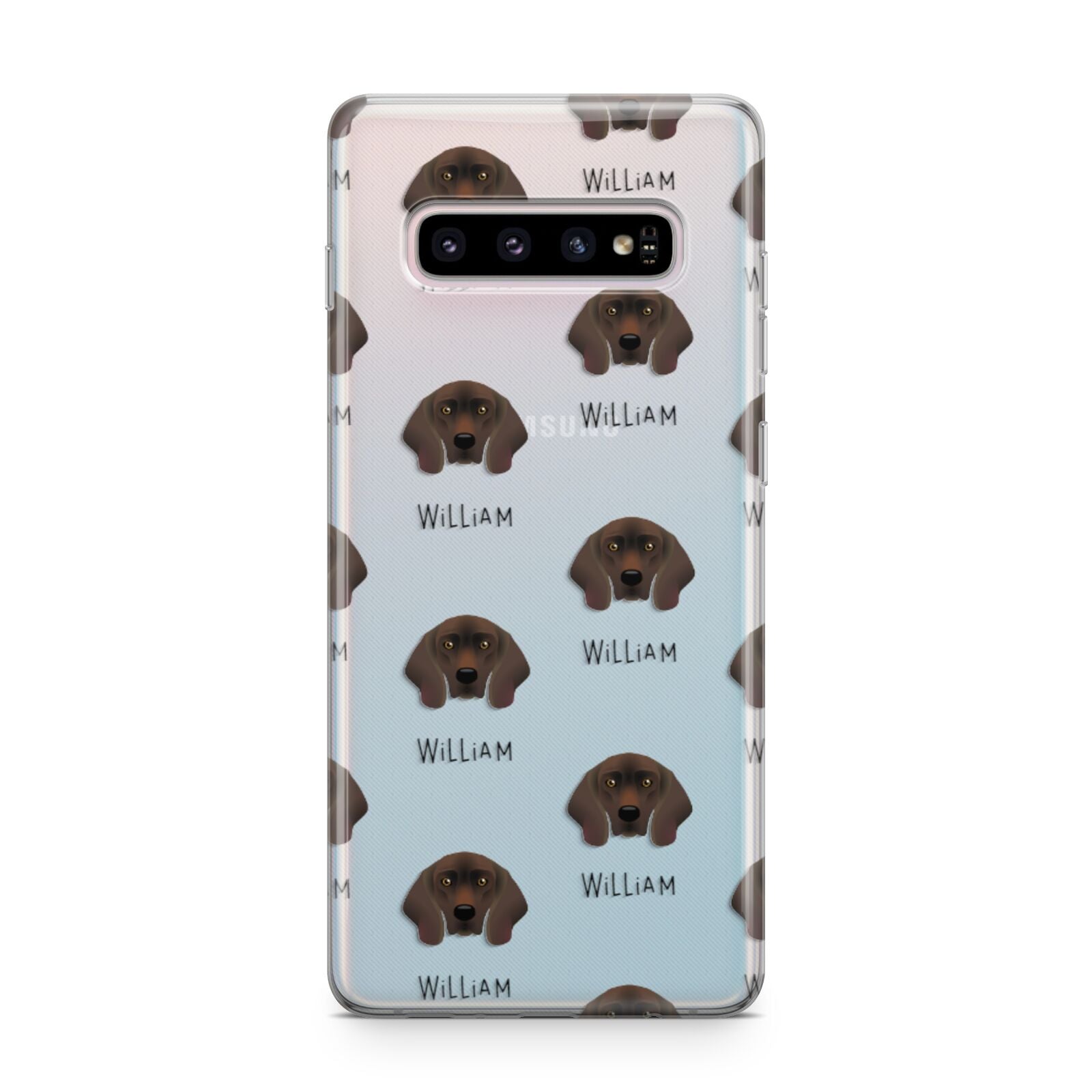 Bavarian Mountain Hound Icon with Name Samsung Galaxy S10 Plus Case