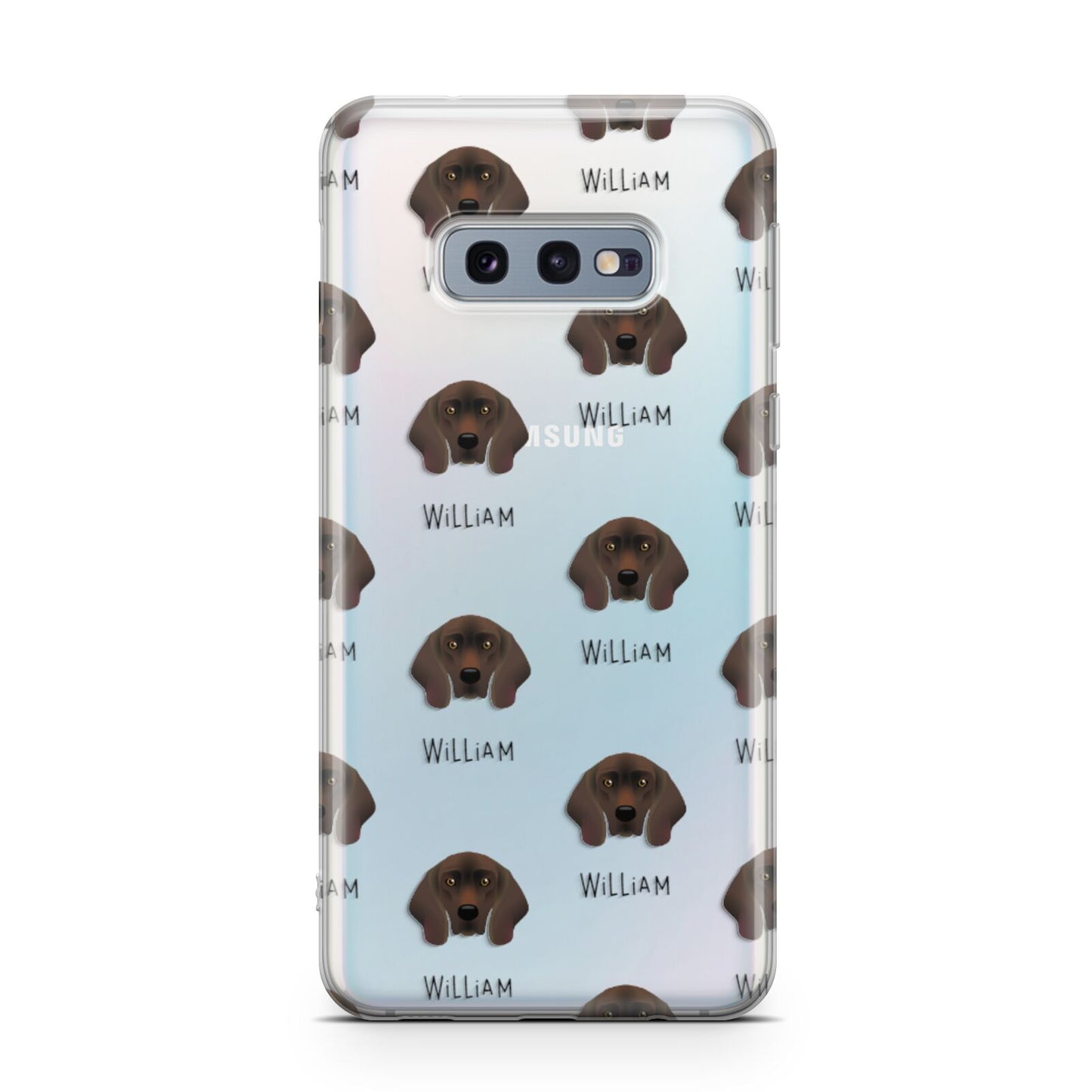 Bavarian Mountain Hound Icon with Name Samsung Galaxy S10E Case