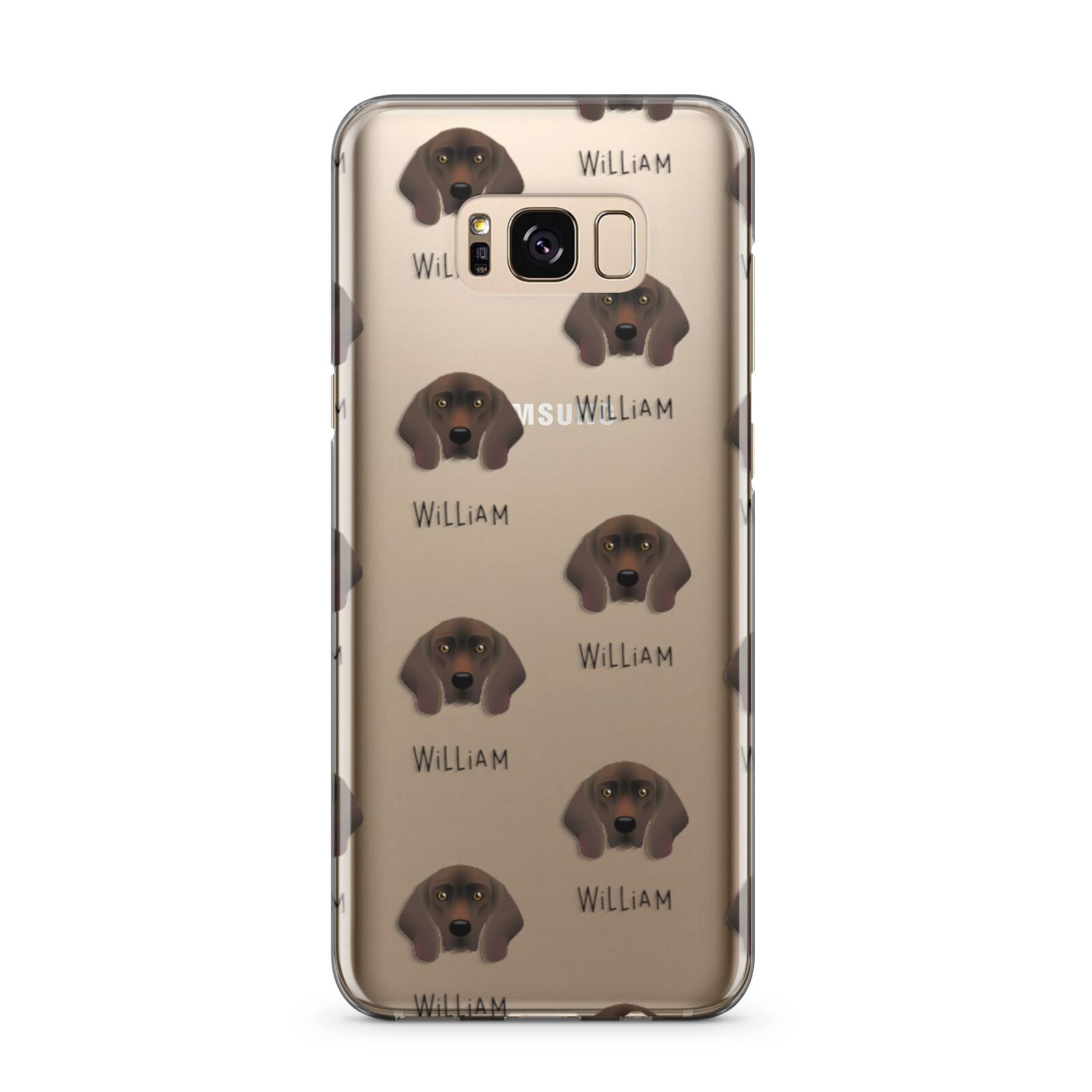 Bavarian Mountain Hound Icon with Name Samsung Galaxy S8 Plus Case