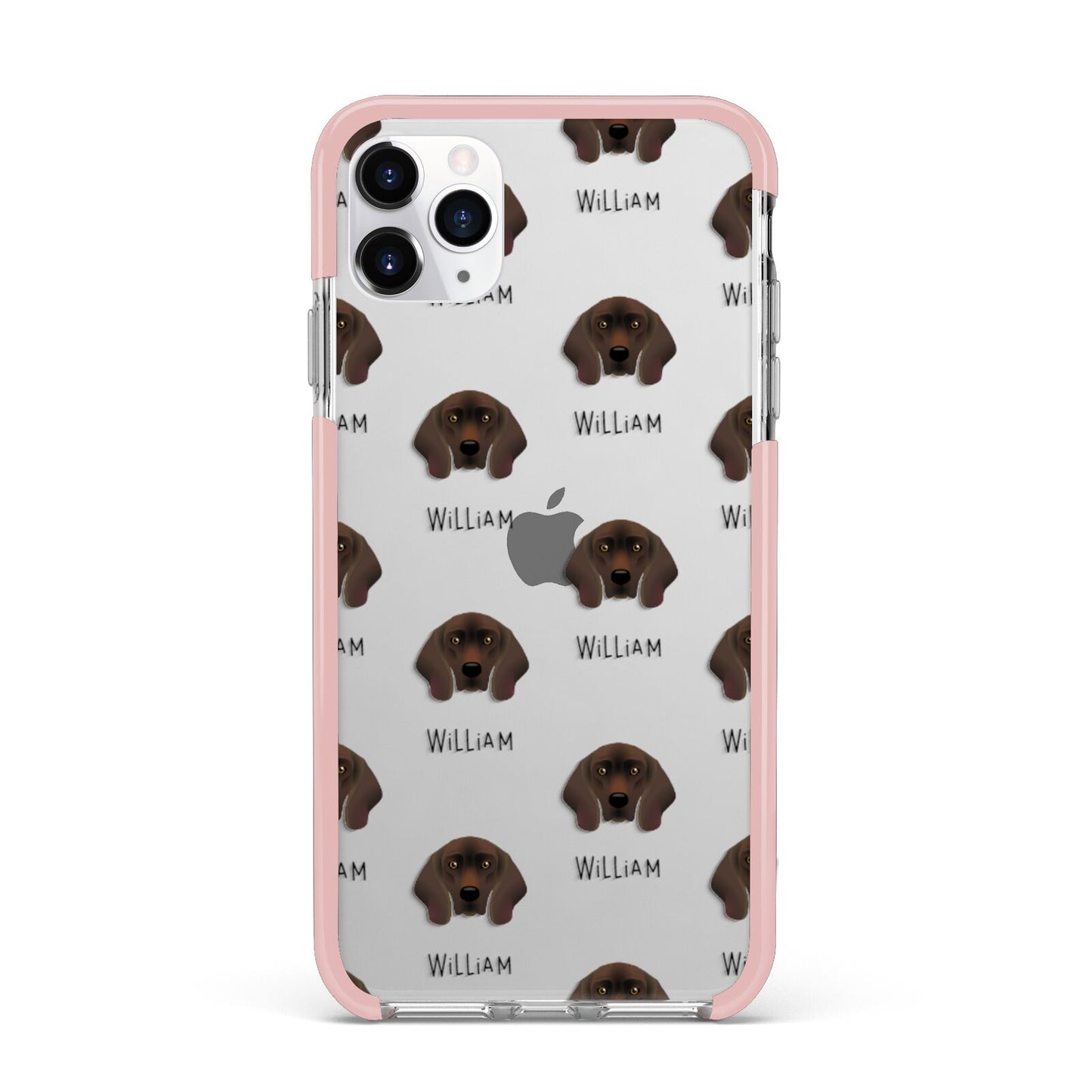 Bavarian Mountain Hound Icon with Name iPhone 11 Pro Max Impact Pink Edge Case
