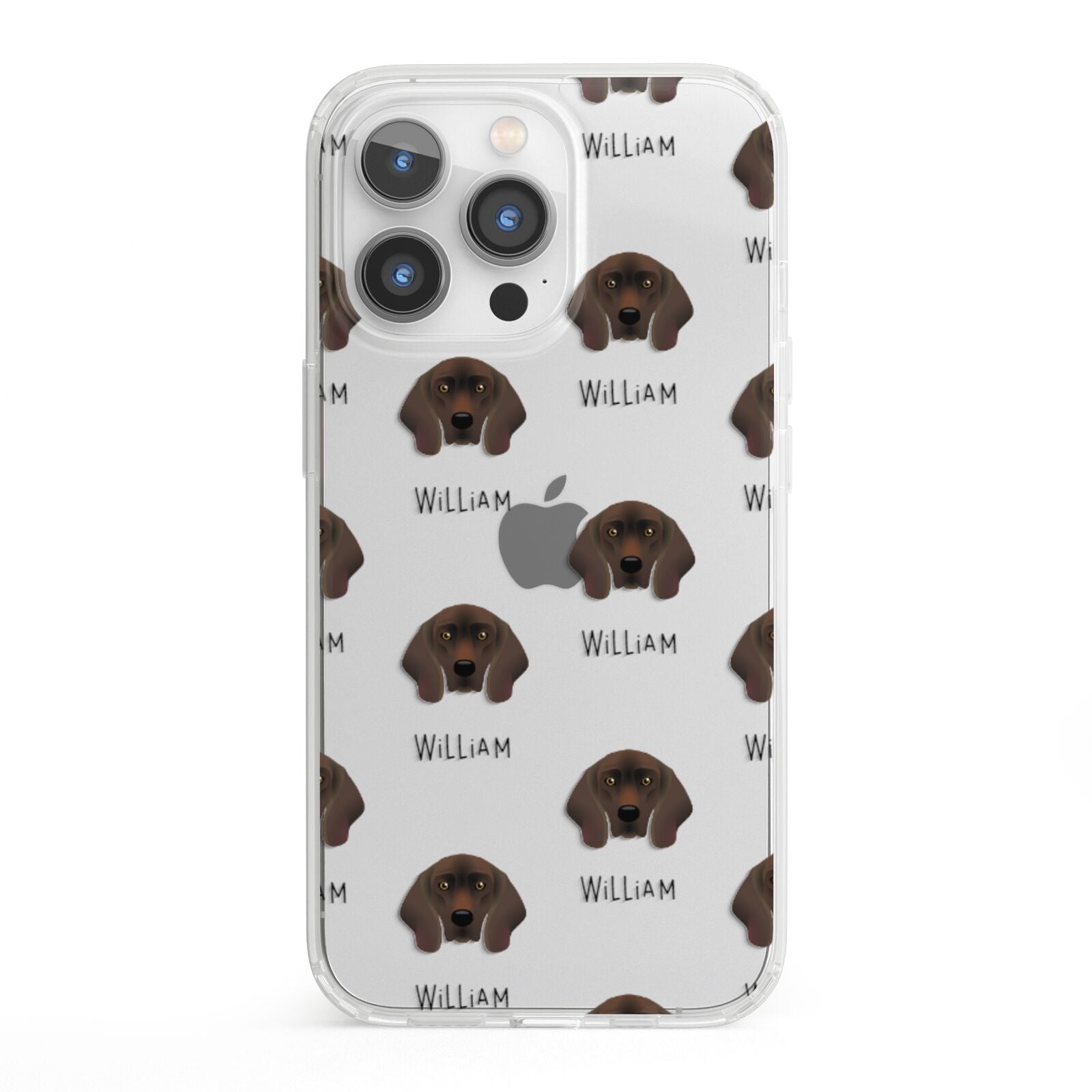 Bavarian Mountain Hound Icon with Name iPhone 13 Pro Clear Bumper Case