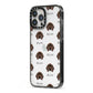 Bavarian Mountain Hound Icon with Name iPhone 13 Pro Max Black Impact Case Side Angle on Silver phone