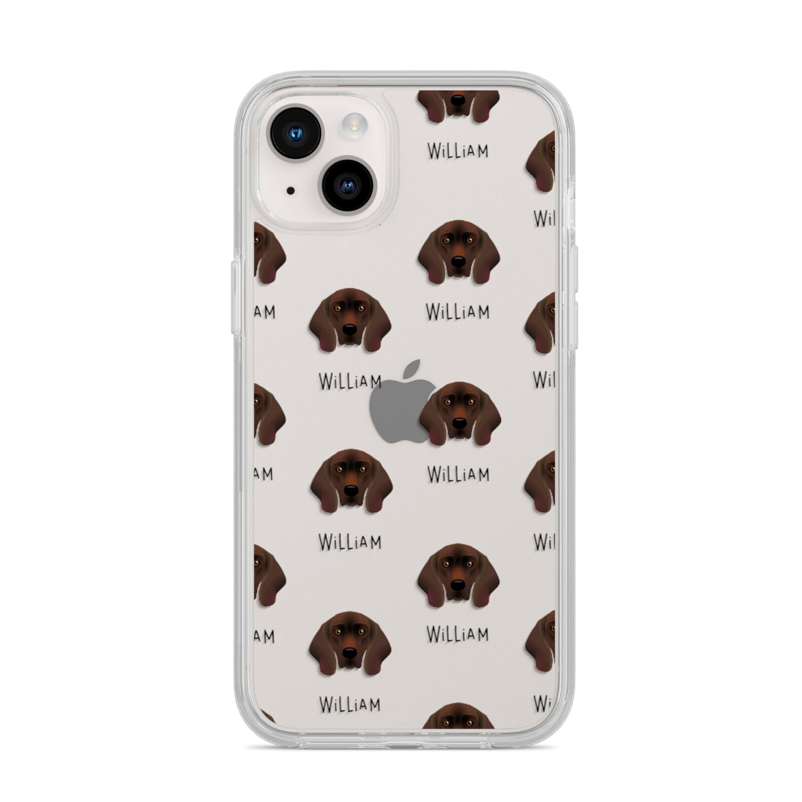 Bavarian Mountain Hound Icon with Name iPhone 14 Plus Clear Tough Case Starlight