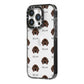 Bavarian Mountain Hound Icon with Name iPhone 14 Pro Black Impact Case Side Angle on Silver phone
