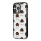 Bavarian Mountain Hound Icon with Name iPhone 14 Pro Max Black Impact Case Side Angle on Silver phone
