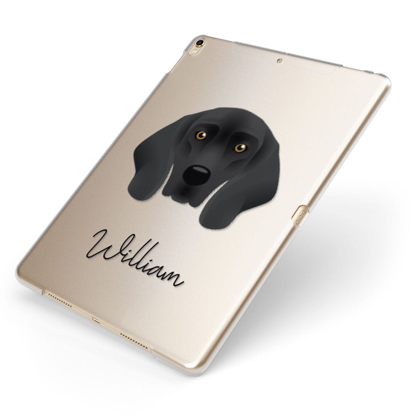 Bavarian Mountain Hound Personalised Apple iPad Case on Gold iPad Side View