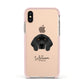 Bavarian Mountain Hound Personalised Apple iPhone Xs Impact Case Pink Edge on Gold Phone