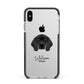 Bavarian Mountain Hound Personalised Apple iPhone Xs Max Impact Case Black Edge on Silver Phone