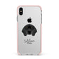 Bavarian Mountain Hound Personalised Apple iPhone Xs Max Impact Case Pink Edge on Silver Phone