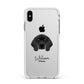 Bavarian Mountain Hound Personalised Apple iPhone Xs Max Impact Case White Edge on Silver Phone