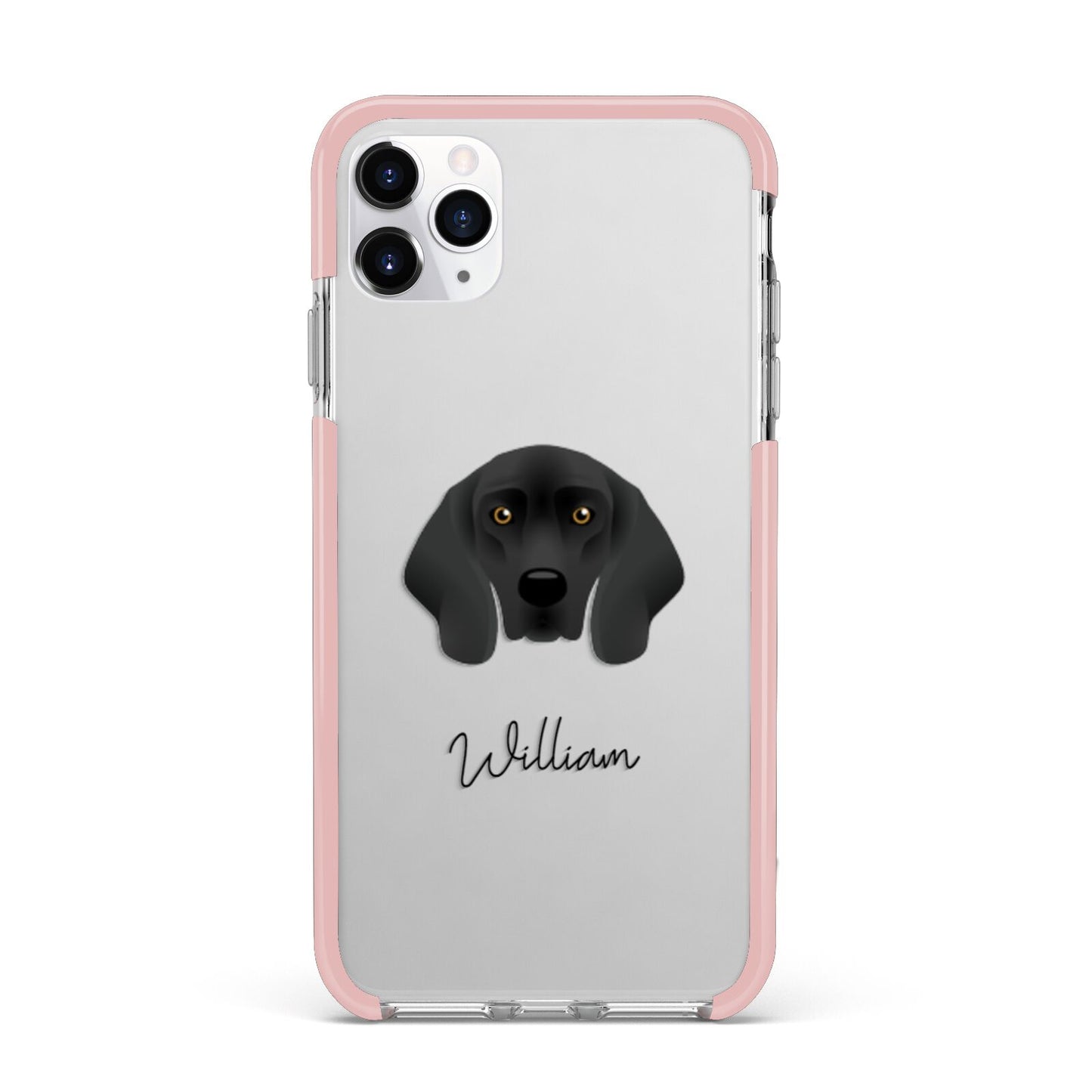 Bavarian Mountain Hound Personalised iPhone 11 Pro Max Impact Pink Edge Case