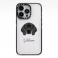 Bavarian Mountain Hound Personalised iPhone 13 Pro Black Impact Case on Silver phone