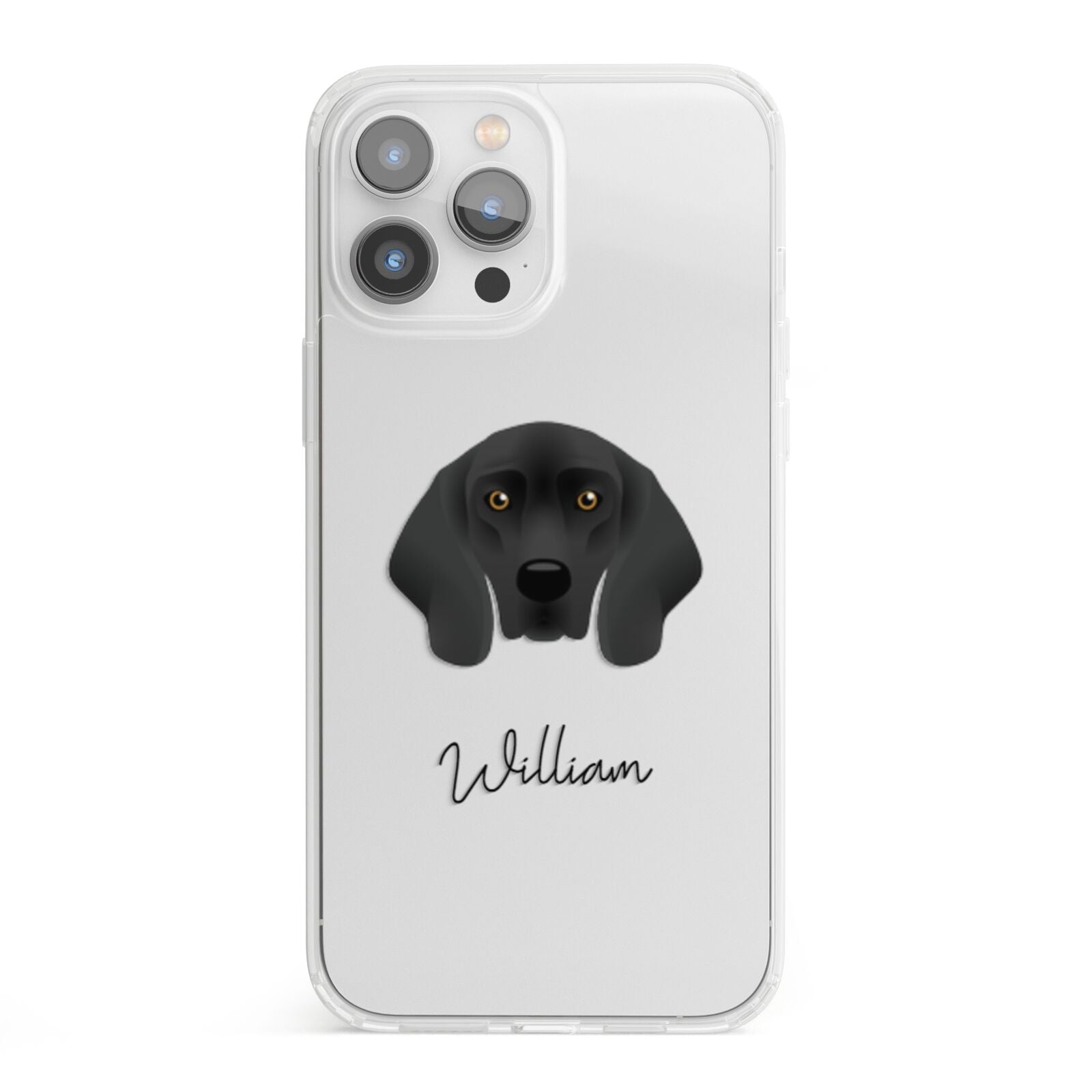 Bavarian Mountain Hound Personalised iPhone 13 Pro Max Clear Bumper Case