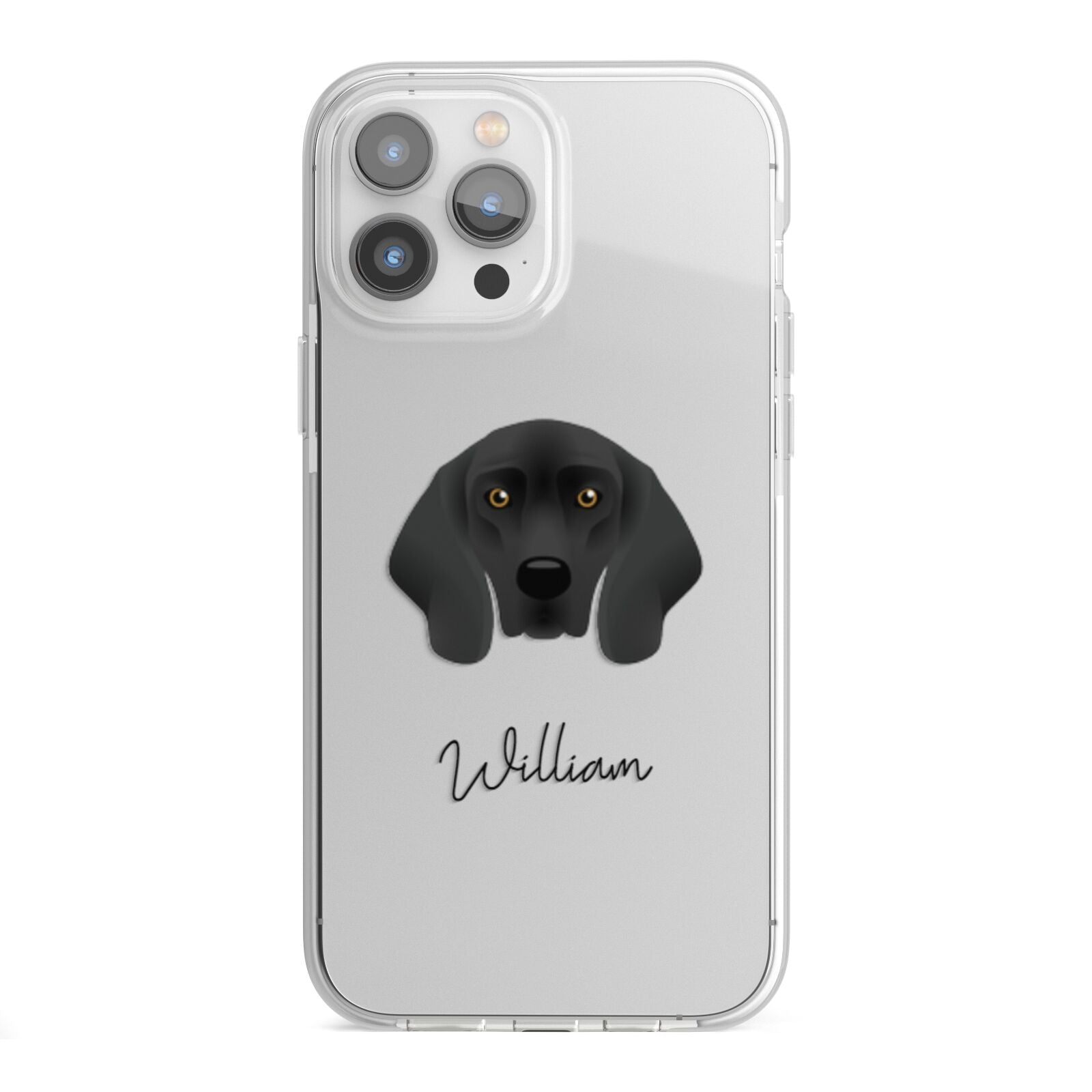 Bavarian Mountain Hound Personalised iPhone 13 Pro Max TPU Impact Case with White Edges