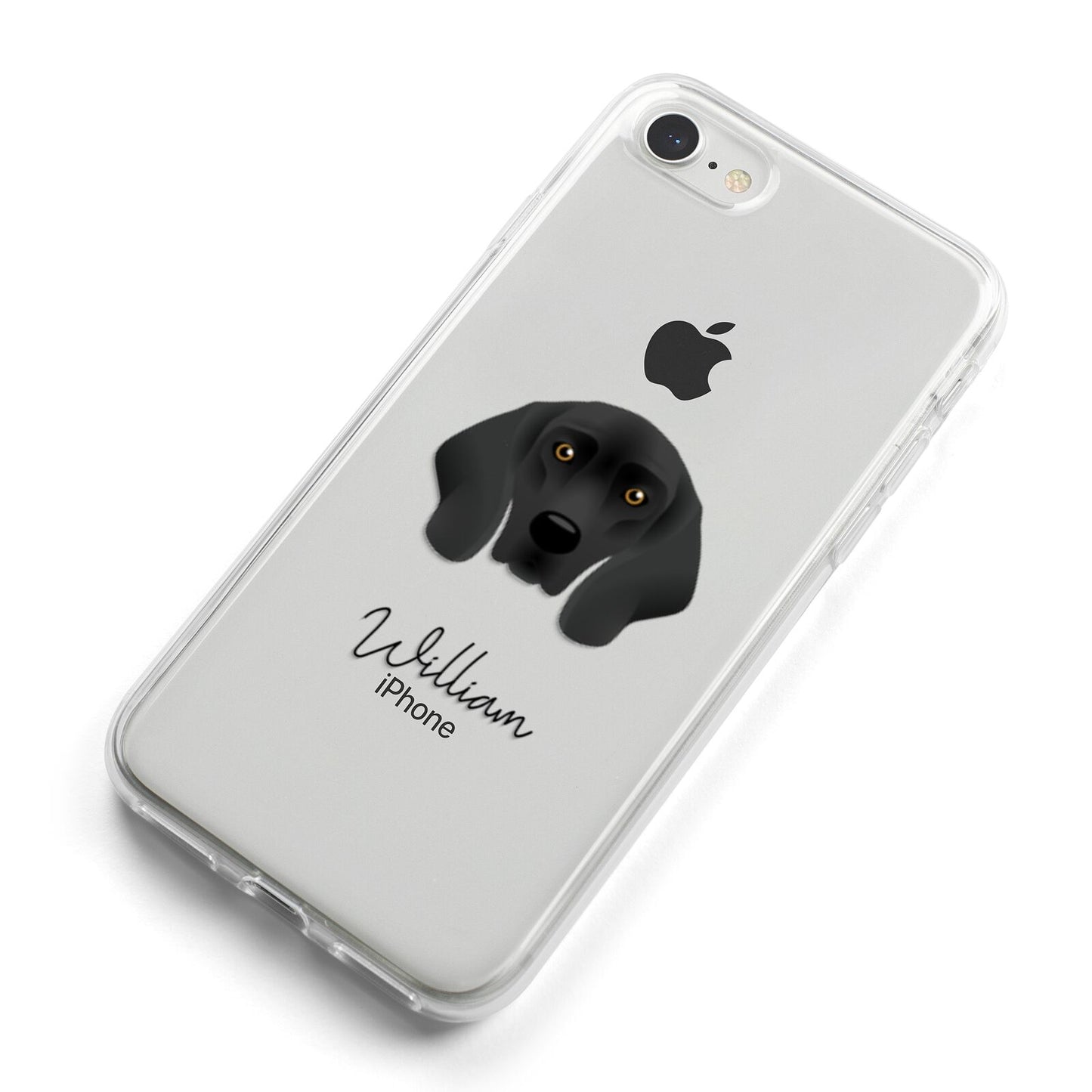 Bavarian Mountain Hound Personalised iPhone 8 Bumper Case on Silver iPhone Alternative Image