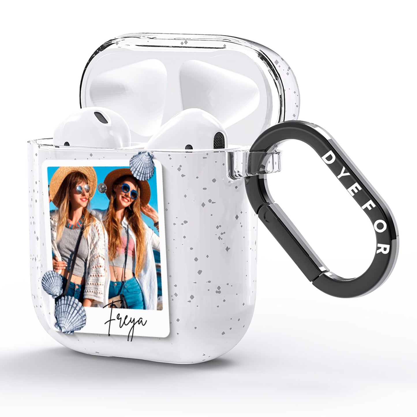 Beach Photo AirPods Glitter Case Side Image