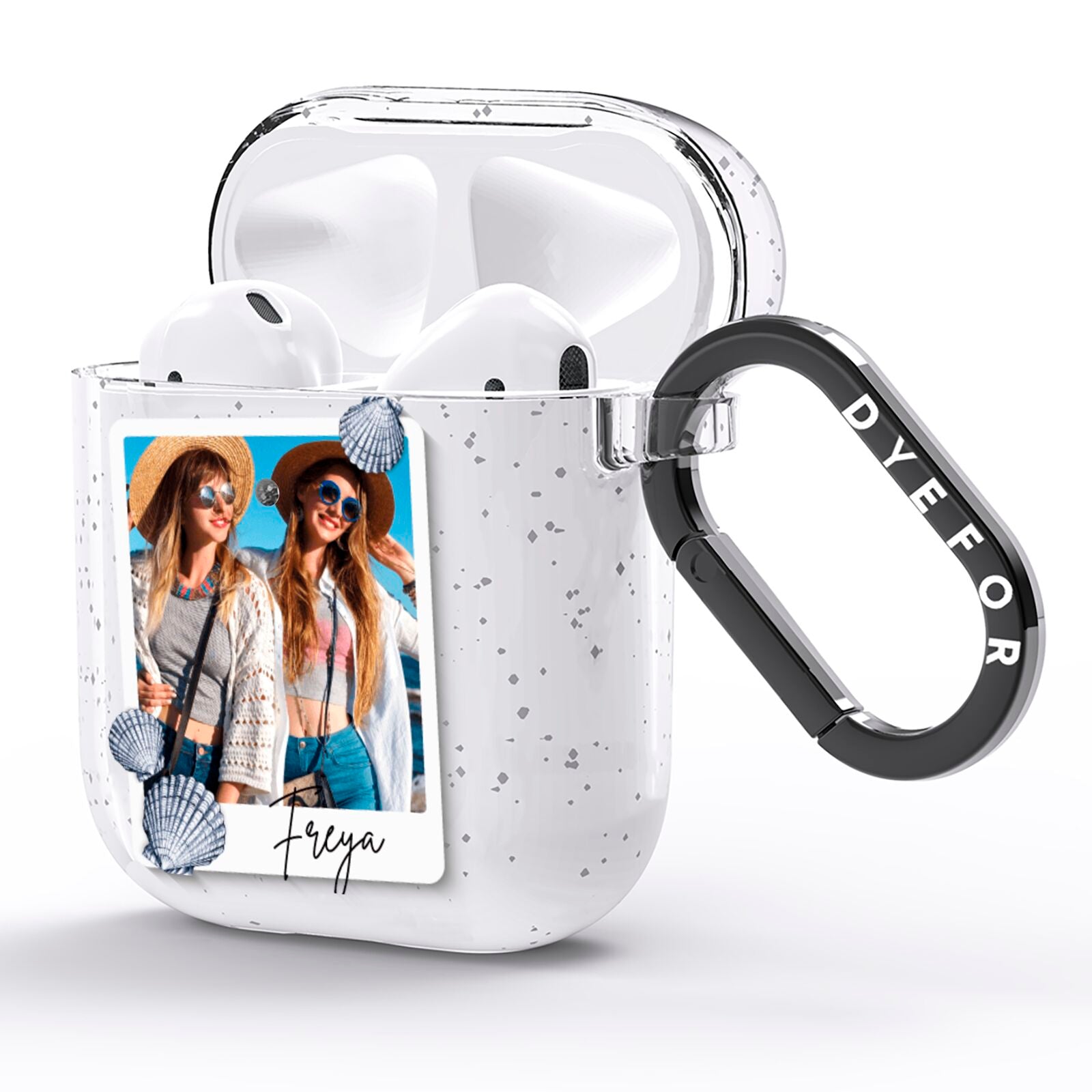 Beach Photo AirPods Glitter Case Side Image