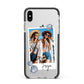 Beach Photo Apple iPhone Xs Max Impact Case Black Edge on Silver Phone