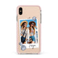 Beach Photo Apple iPhone Xs Max Impact Case Pink Edge on Gold Phone