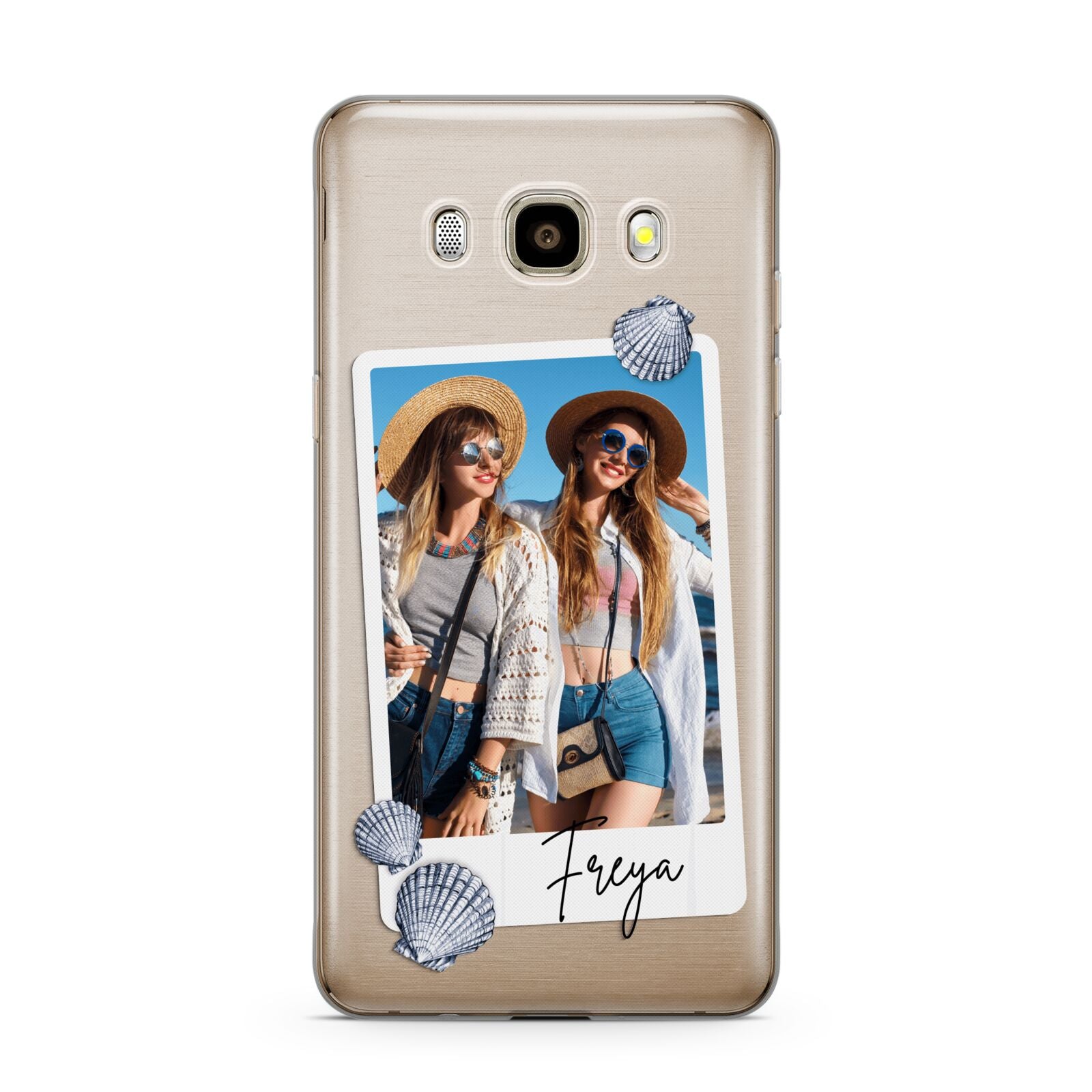 Beach Photo Samsung Galaxy J7 2016 Case on gold phone