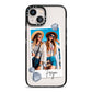 Beach Photo iPhone 13 Black Impact Case on Silver phone