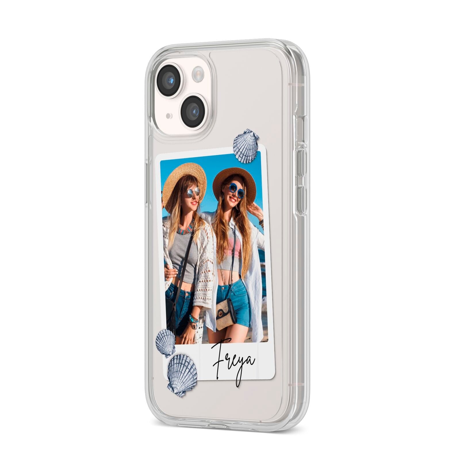 Beach Photo iPhone 14 Clear Tough Case Starlight Angled Image