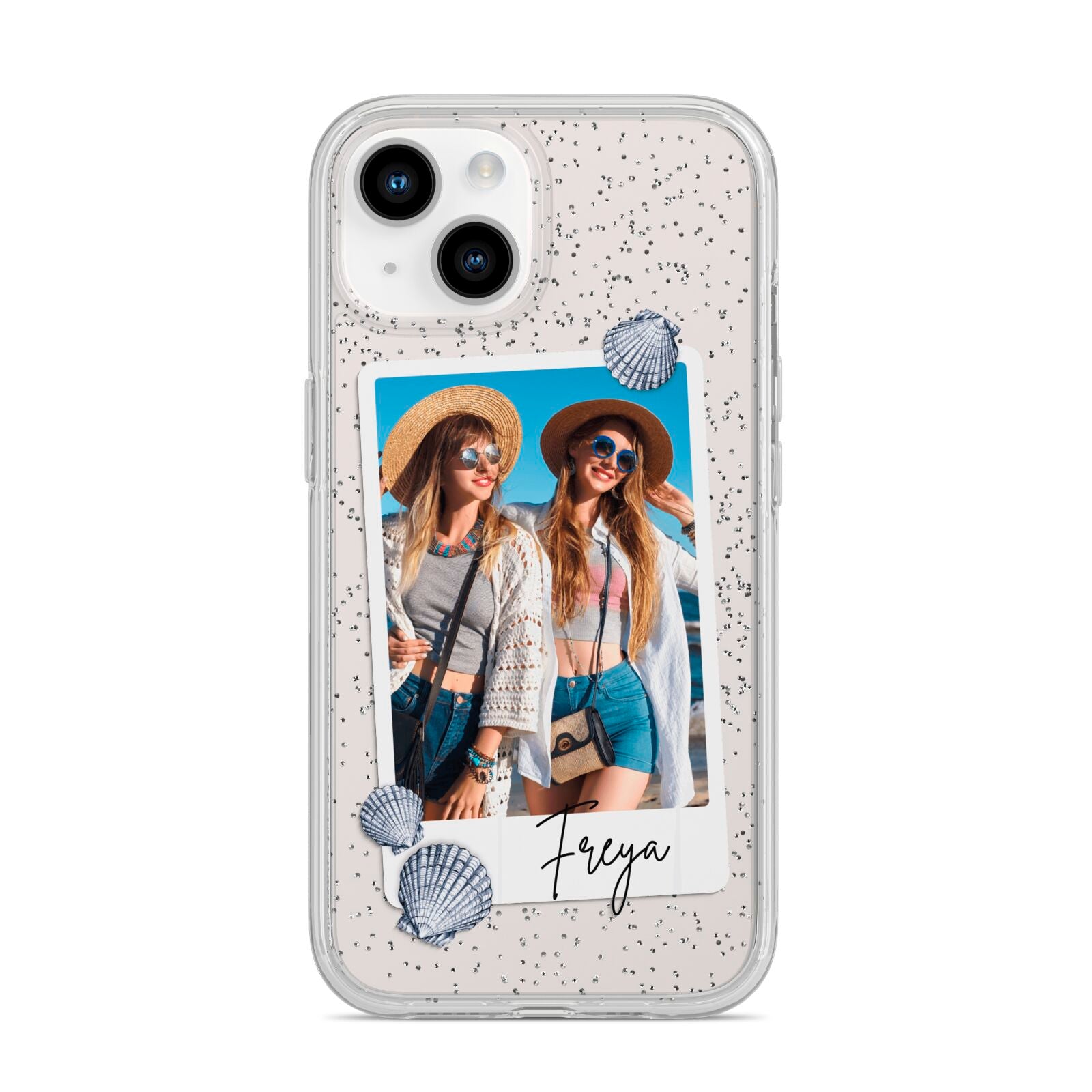 Beach Photo iPhone 14 Glitter Tough Case Starlight