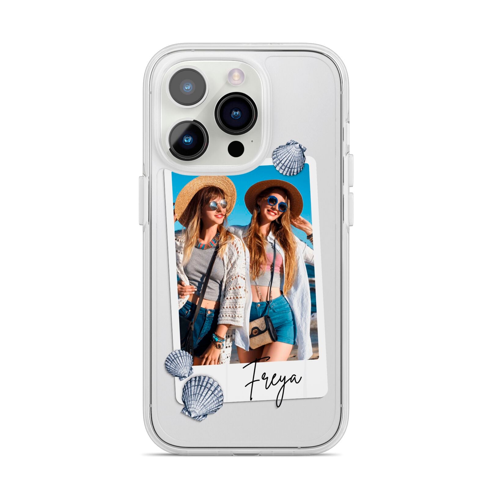Beach Photo iPhone 14 Pro Clear Tough Case Silver