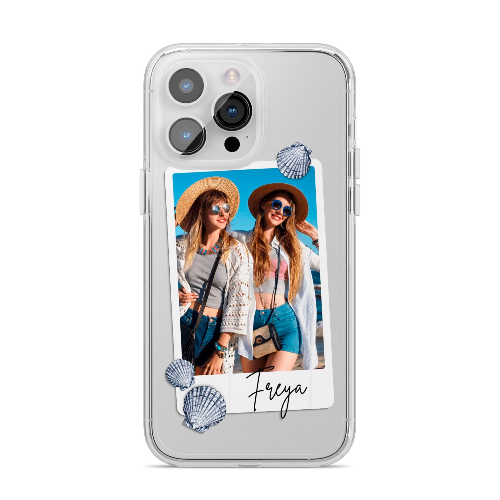 Beach Photo iPhone 14 Pro Max Clear Tough Case Silver