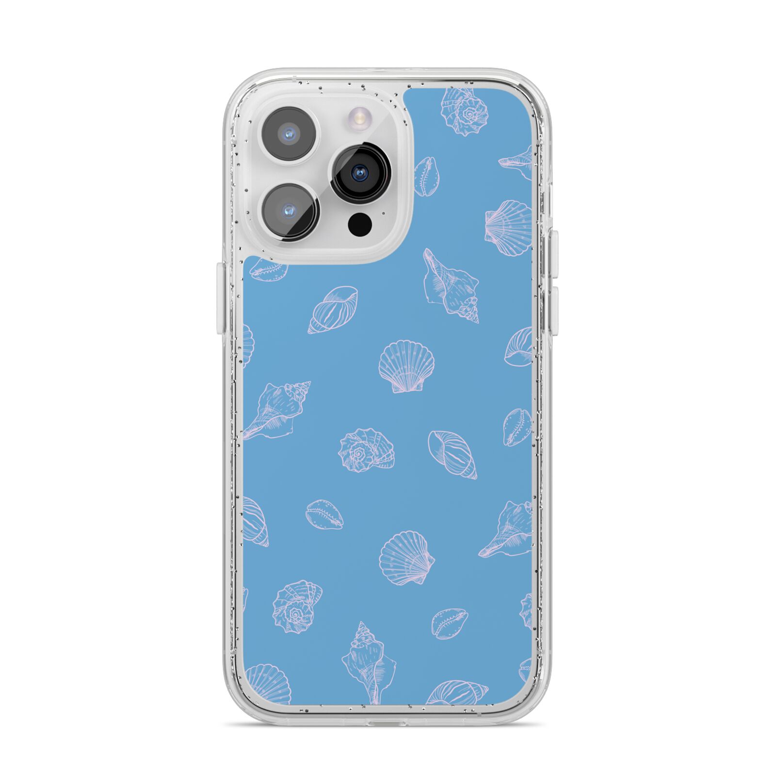 Beach Shell iPhone 14 Pro Max Glitter Tough Case Silver