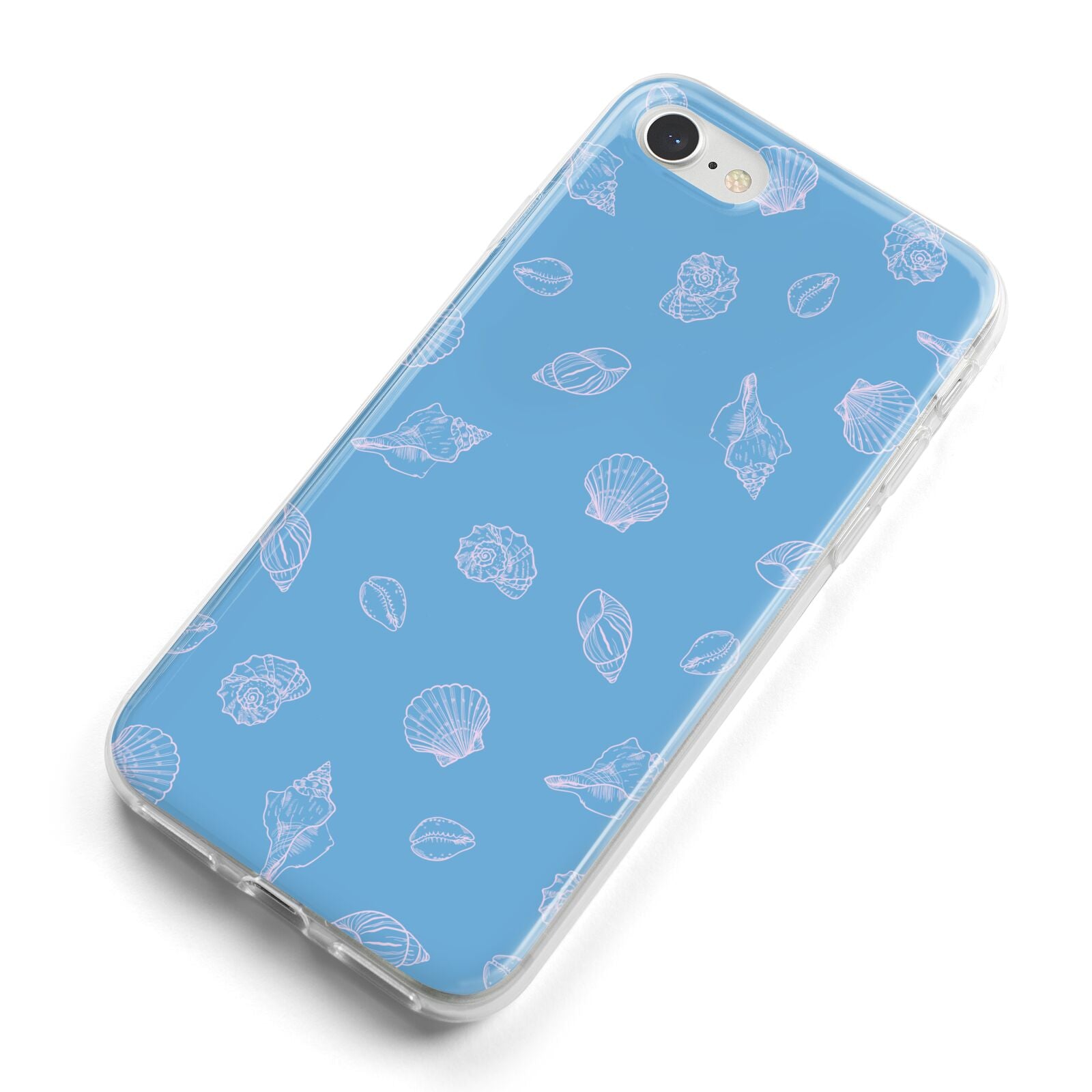 Beach Shell iPhone 8 Bumper Case on Silver iPhone Alternative Image