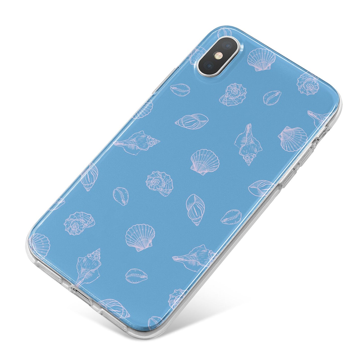 Beach Shell iPhone X Bumper Case on Silver iPhone