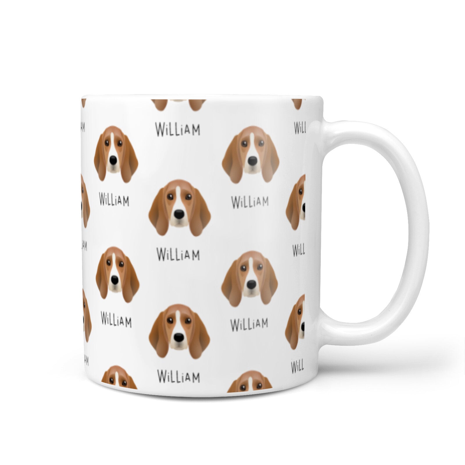 Beagle Icon with Name 10oz Mug