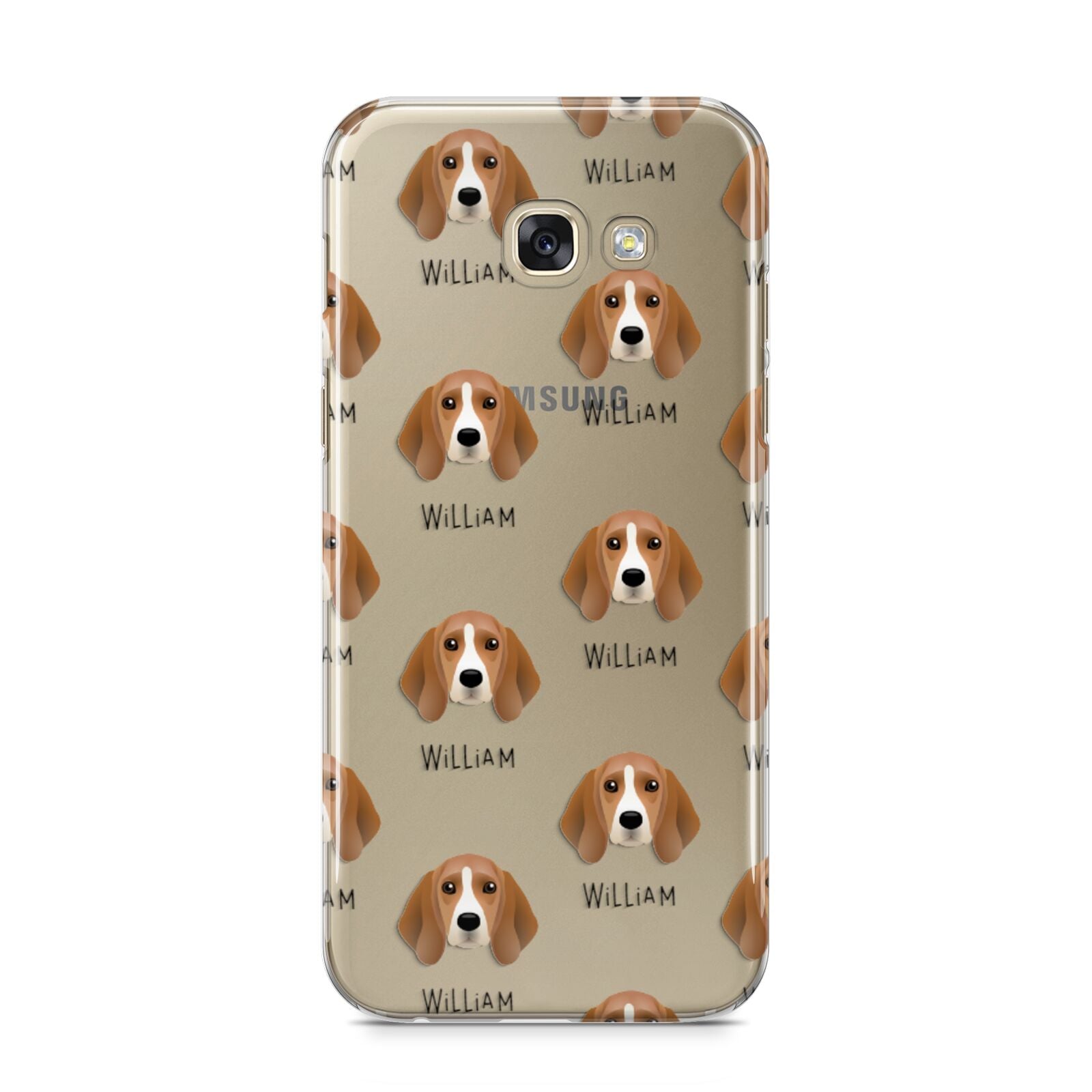 Beagle Icon with Name Samsung Galaxy A5 2017 Case on gold phone