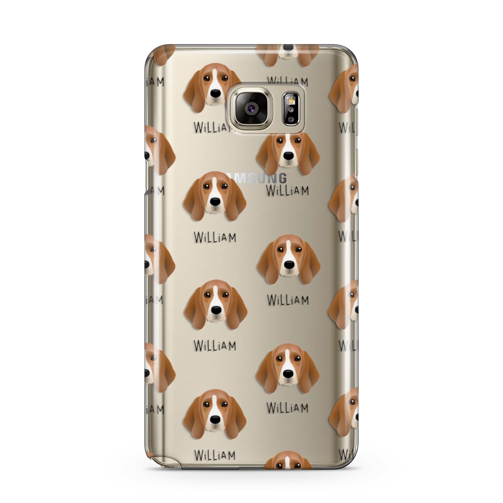 Beagle Icon with Name Samsung Galaxy Note 5 Case