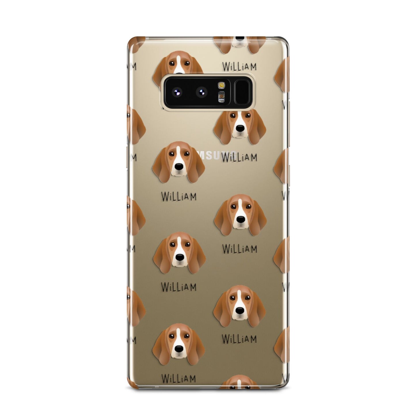 Beagle Icon with Name Samsung Galaxy Note 8 Case