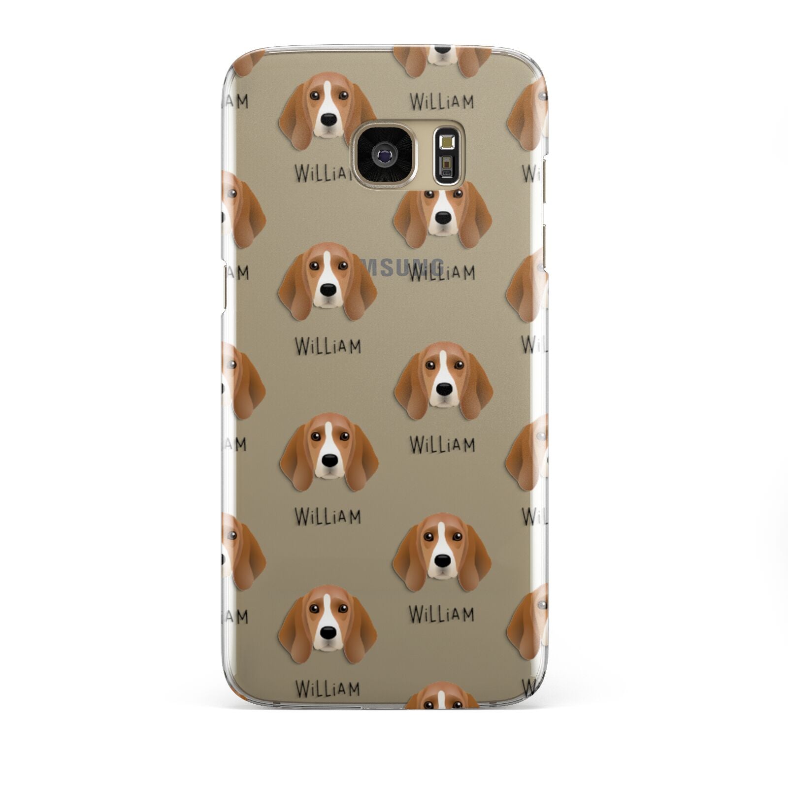 Beagle Icon with Name Samsung Galaxy S7 Edge Case