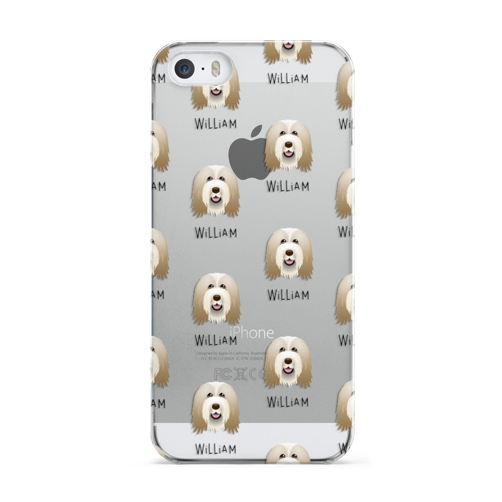 Bearded Collie Icon with Name Apple iPhone 5 Case
