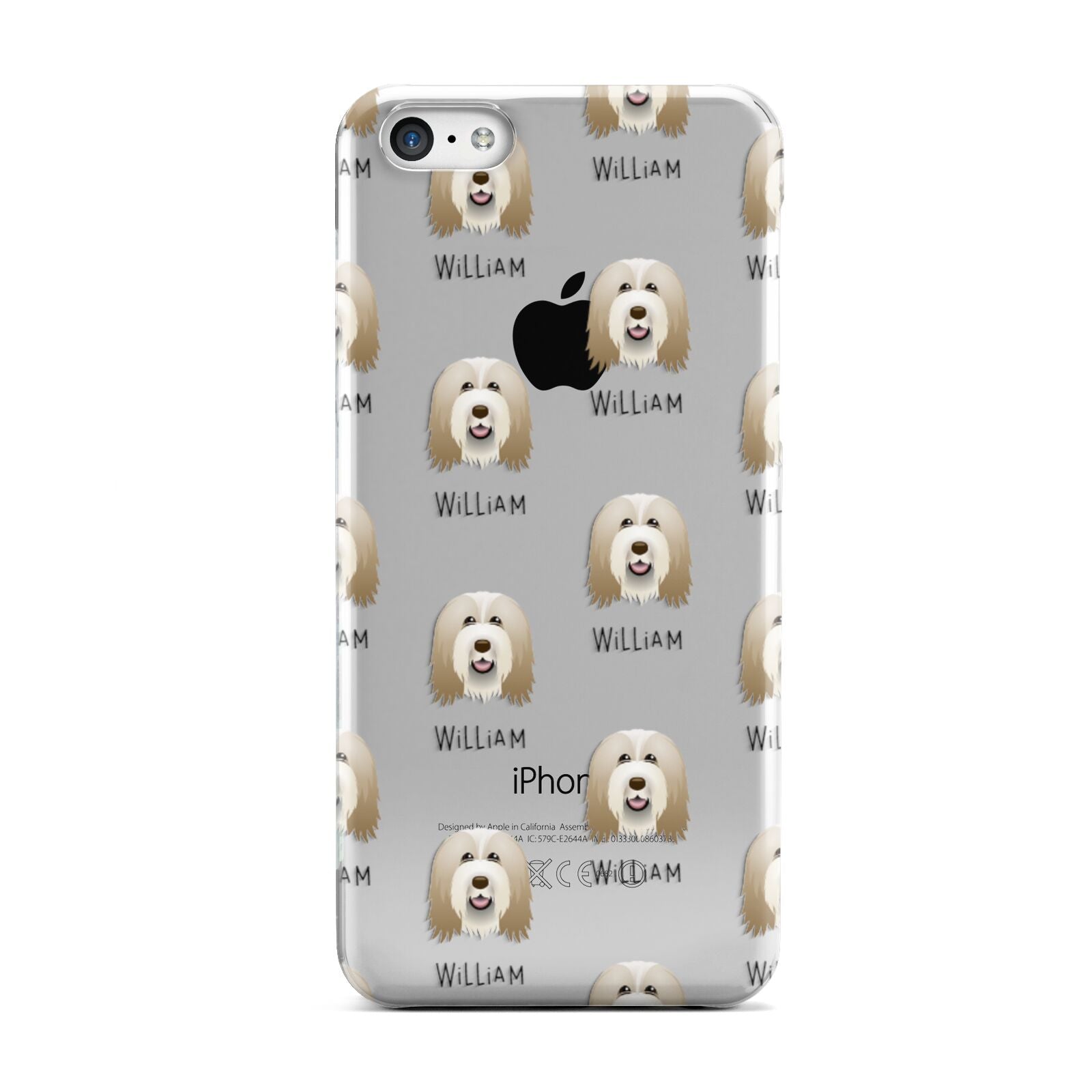 Bearded Collie Icon with Name Apple iPhone 5c Case