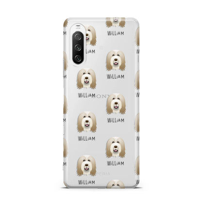 Bearded Collie Icon with Name Sony Xperia 10 III Case
