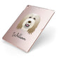Bearded Collie Personalised Apple iPad Case on Rose Gold iPad Side View
