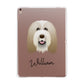Bearded Collie Personalised Apple iPad Rose Gold Case