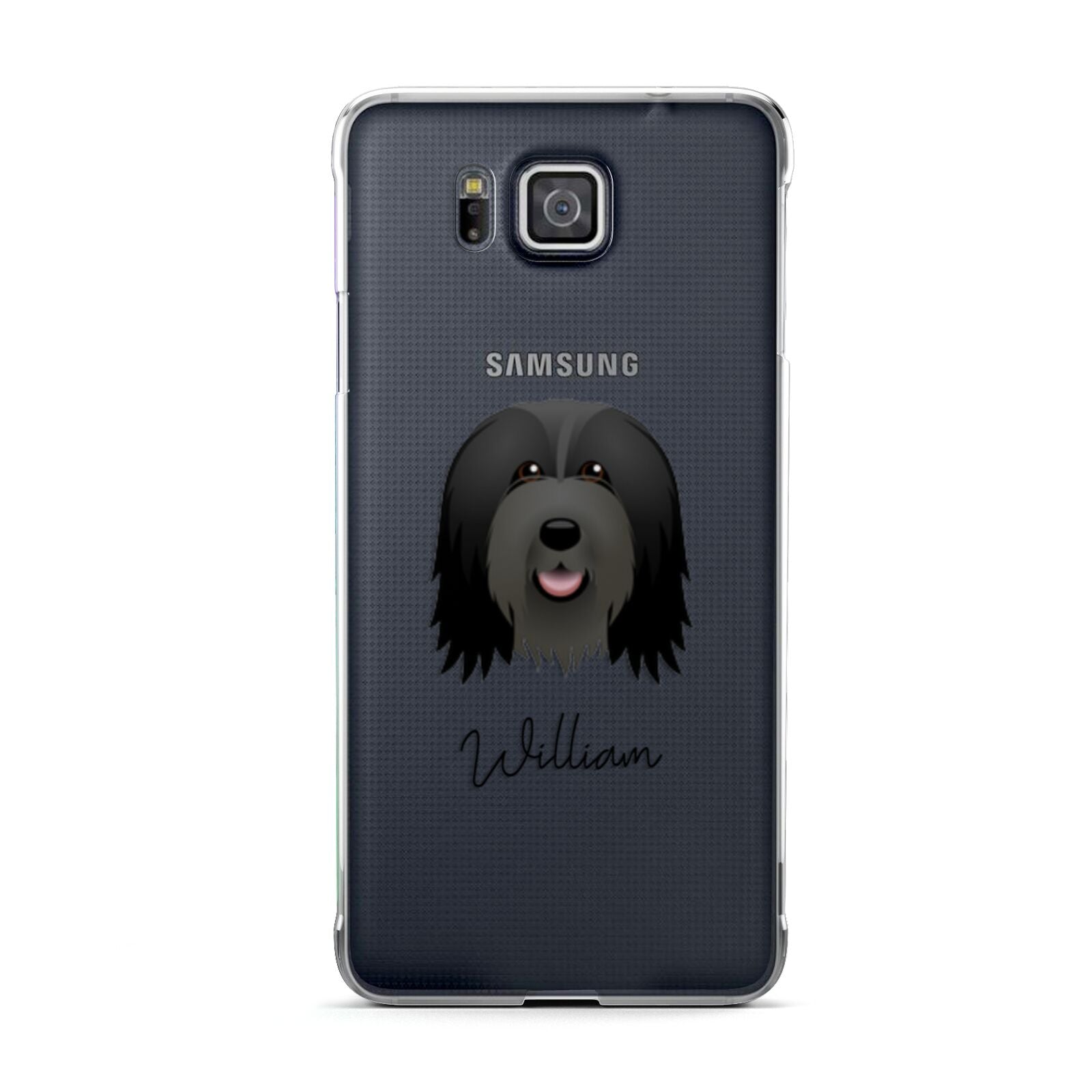 Bearded Collie Personalised Samsung Galaxy Alpha Case
