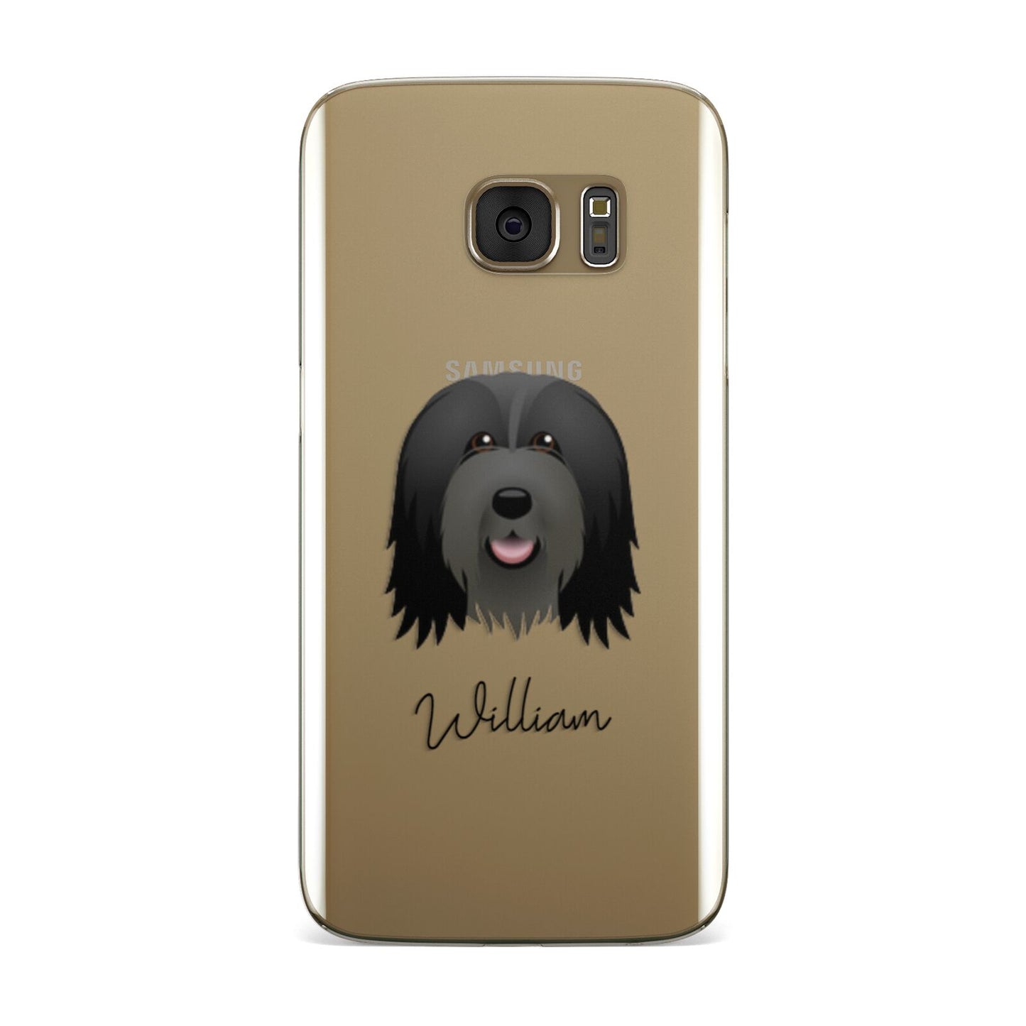 Bearded Collie Personalised Samsung Galaxy Case