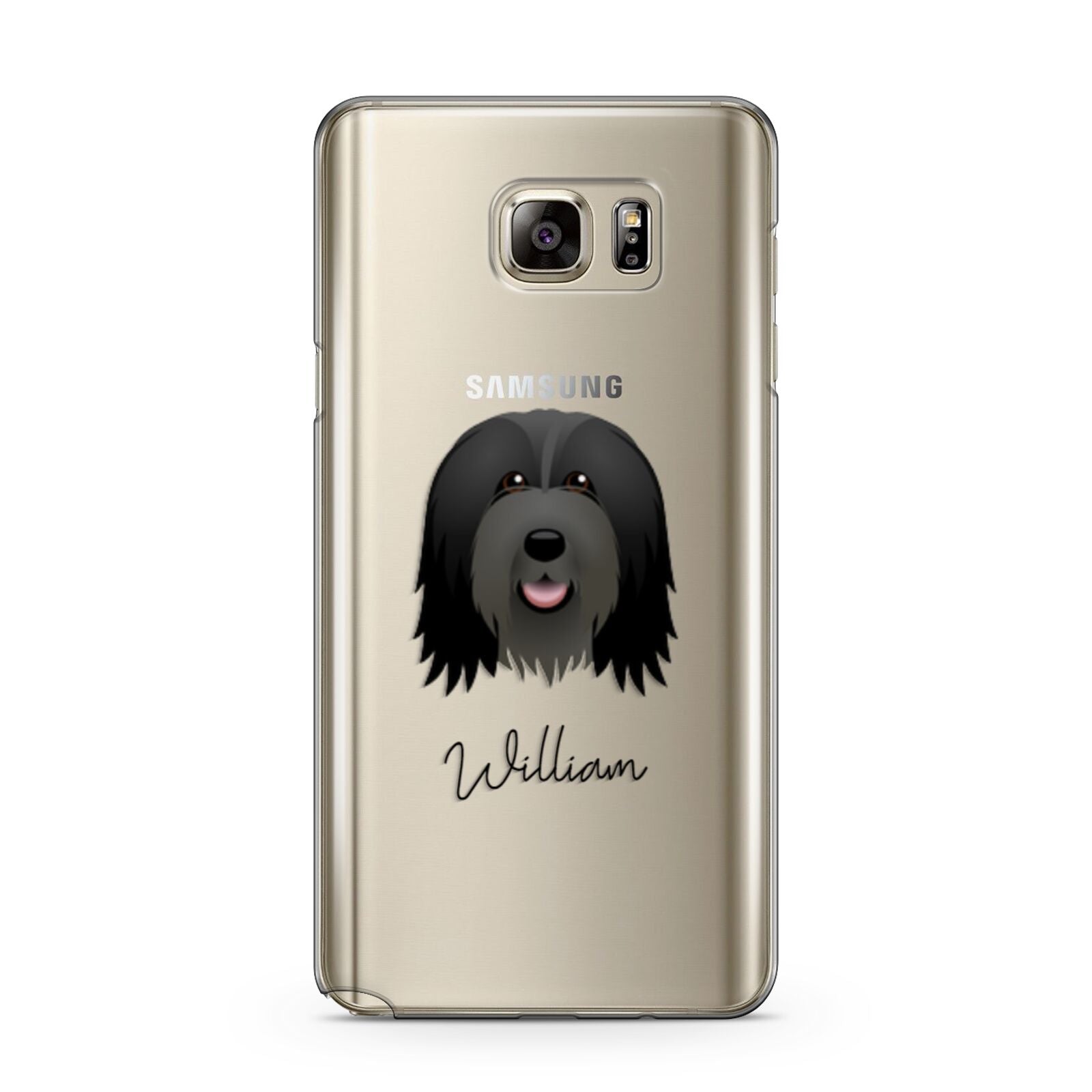 Bearded Collie Personalised Samsung Galaxy Note 5 Case