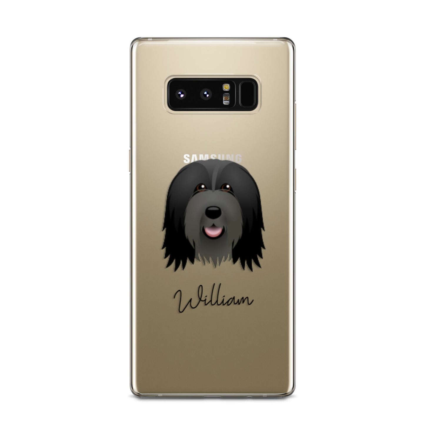 Bearded Collie Personalised Samsung Galaxy Note 8 Case