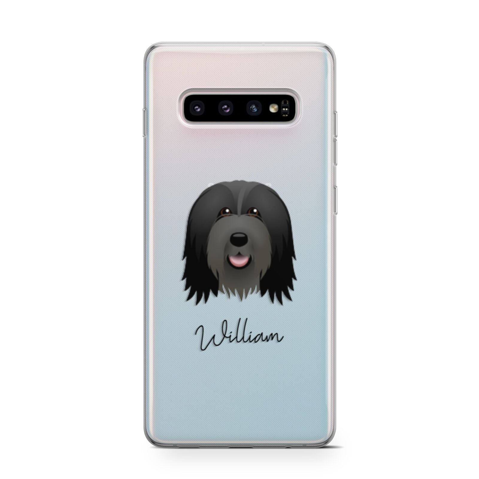 Bearded Collie Personalised Samsung Galaxy S10 Case