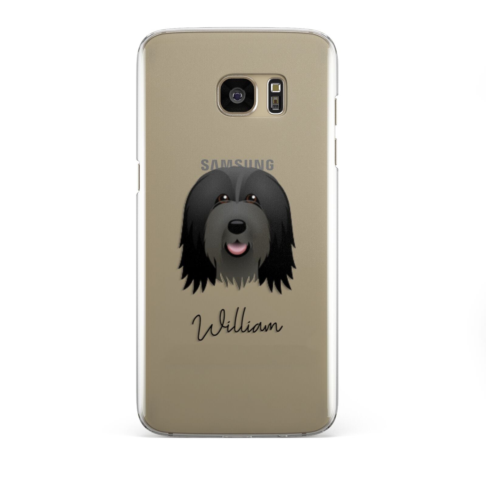 Bearded Collie Personalised Samsung Galaxy S7 Edge Case