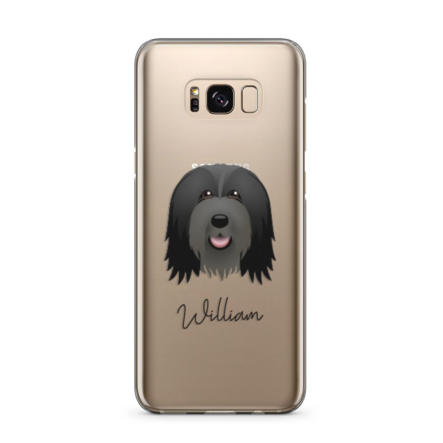 Bearded Collie Personalised Samsung Galaxy S8 Plus Case